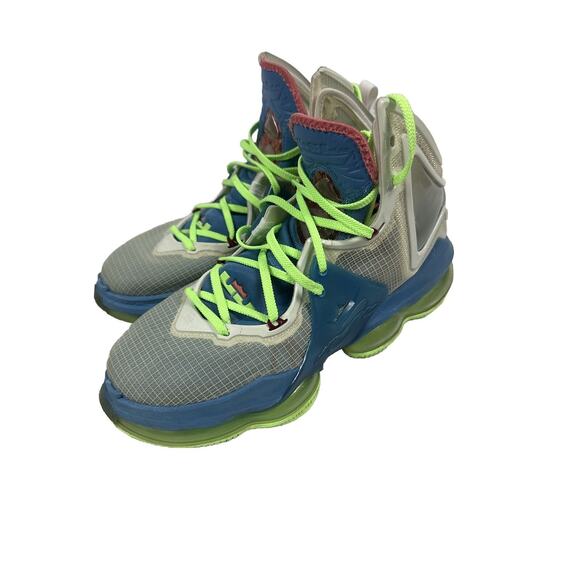 Nike Lebron XIX Men's Sz 10 Dutch Blue/Pomegranate Tropical DC9339-400 No Box - Picture 2 of 10